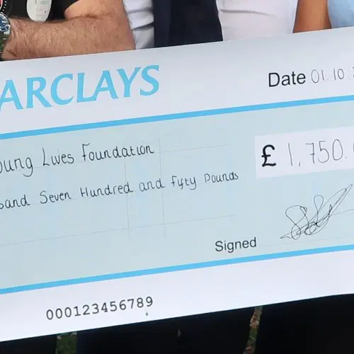 Young lives foundation cheque