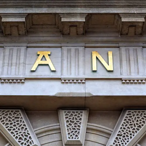 Bank sign